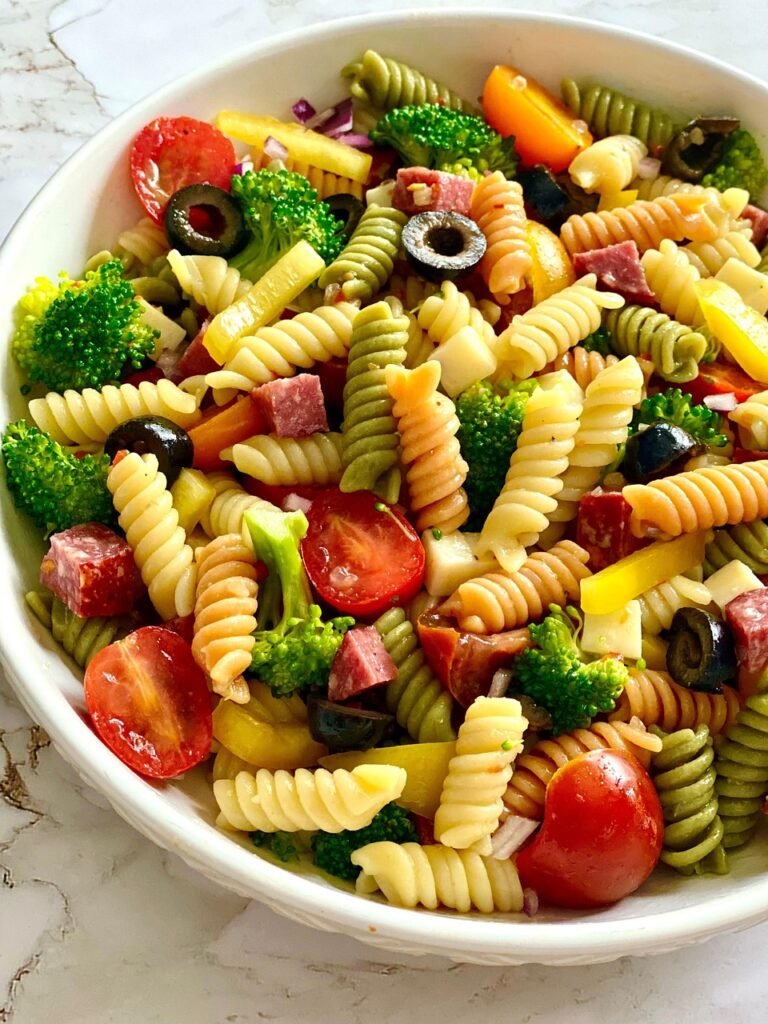 pasta, salad, garden, italian, nature, healthy